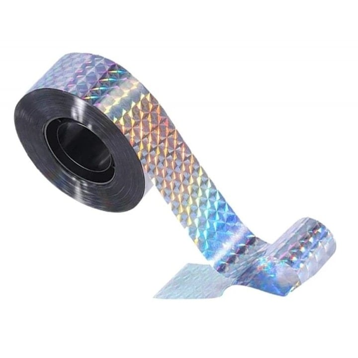 Irizáló madárriasztó szalag 35 m × 5 cm, fényvisszaverő és környezetbarát — ANTBRO®