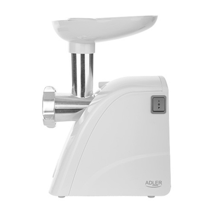 Set Masina De Tocat Carne Cu Site Si Impingator, Adler, Ad 4803, Putere, 800 W, Putere Maxima, 2000 W, Functie Pulse, Lucru Rapid Datorita Celor Doua Viteze