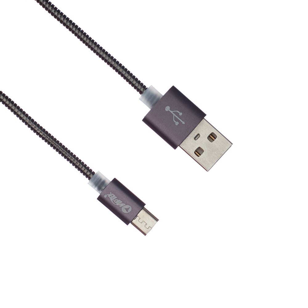Cablu de date pentru Android, microUSB, metalic, Gold