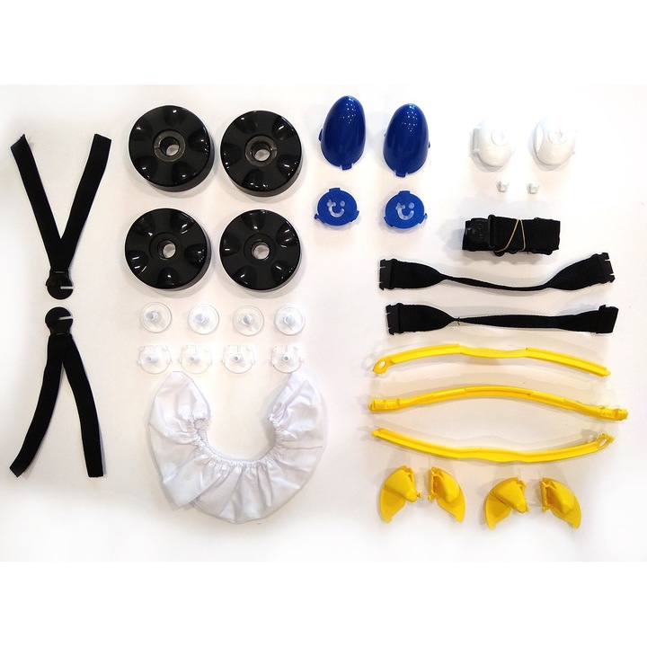 Комплект резервни части за куфар Trunki, модел пожарна кола Frank, 4 колела, аксесоари за монтаж