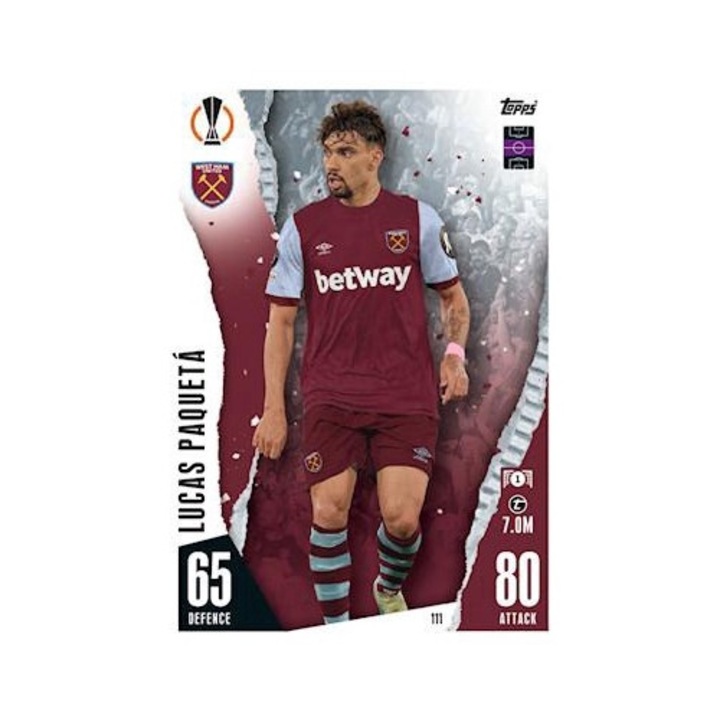 Carte de joc Meci Attax 2023/24 111 Lucas Paqueta Topps
