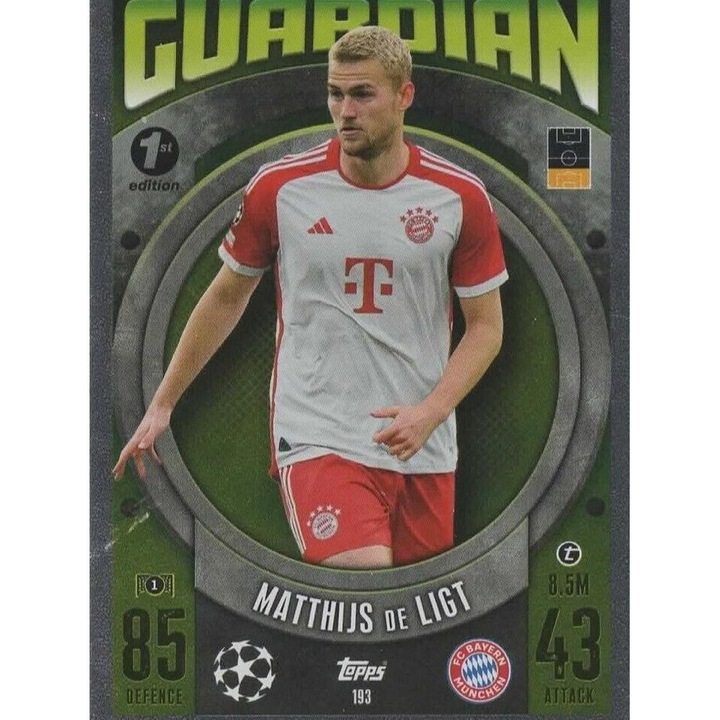 Carte de joc Match Attax 2023/24 193 Matthijs de Ligt Topps