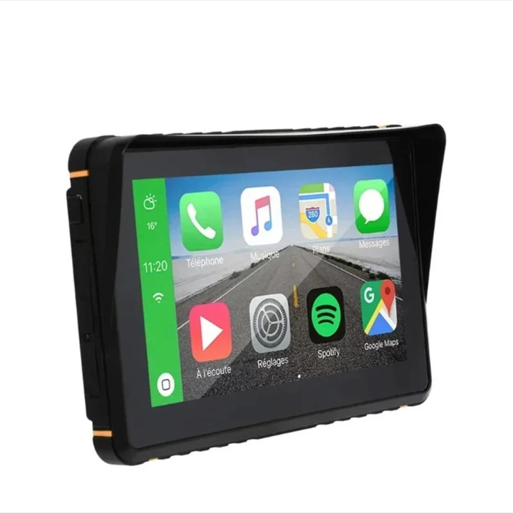 Motoros GPS Navigator, 17,8 cm-es érintőképernyő, vezeték nélküli CarPlay és Android Auto, IPX7 vízállóság