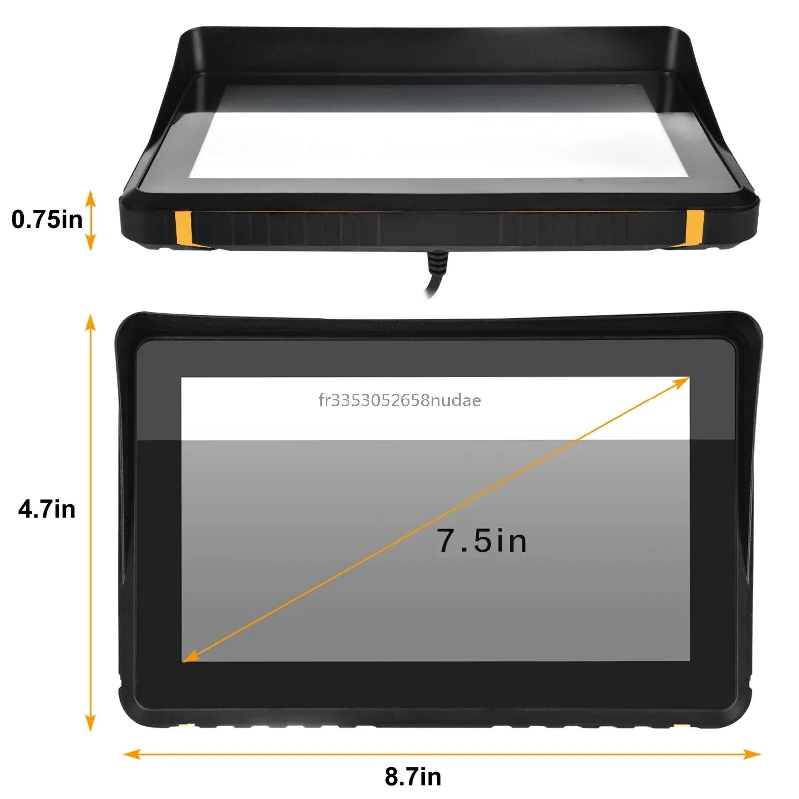 Navigator GPS pentru motocicleta, ecran tactil de 17, 8 cm