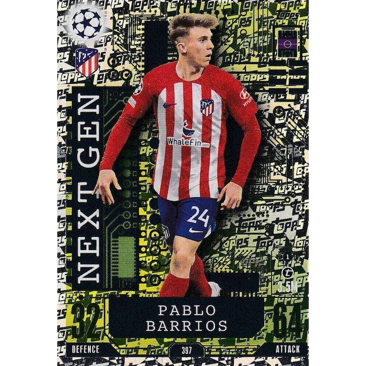 Match Attax 2023/24 397 Карта за игра на Пабло Бариос Топс