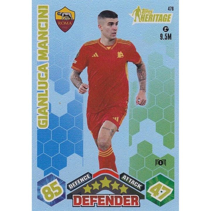Joc de societate Topps Match Attax 2023/24 478 Gianluca Mancini, AS Roma