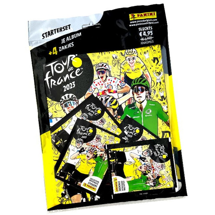 Panini Tour de France 2023 kezdőalbum-készlet + 4 matricacsomag, 363 matrica, német