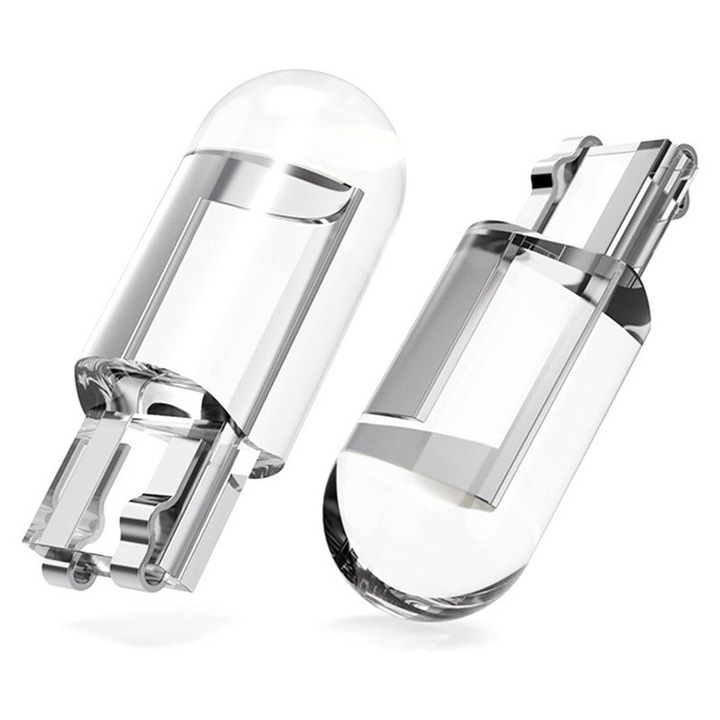 Set 2 becuri LED, T10, 12V, 150lm, xenon