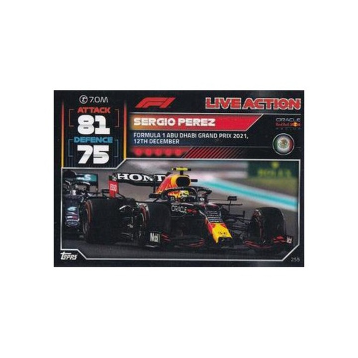 Carti de joc Topps Turbo Attax 2022 Sergio Perez Red Bull Racing