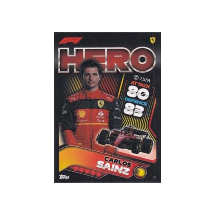 Topps Turbo Attax 2022 Carlos Sainz Ferrari játékkártya