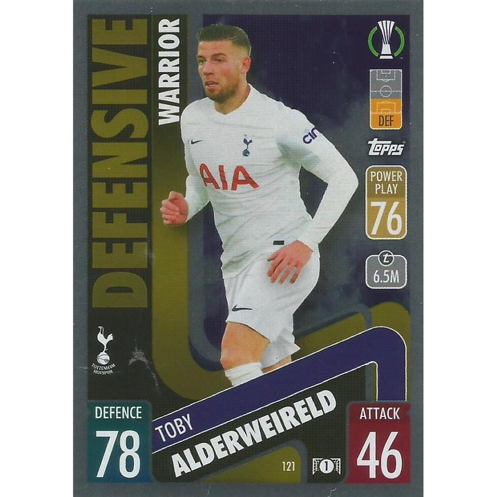 Carte de joc Match Attax 2021/22 121 Toby Alderweireld Topps