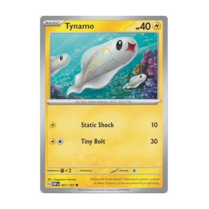 Carte de joc Pokemon Obsidian Flames 067/197 Tynamo Comun