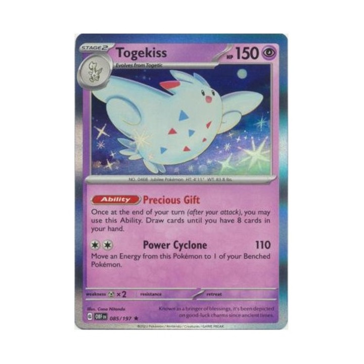 Pokémon Togekiss Holo Ritka Obszidián Lángok 085/197