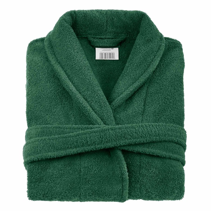 Halat de baie unisex, Spod Igly i Nitki, bumbac 450g/m2, verde inchis