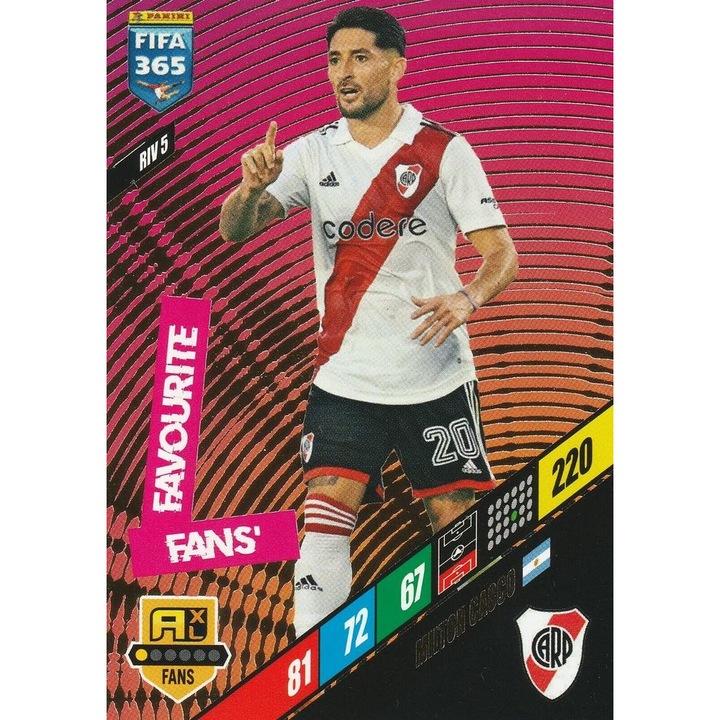 Настолна игра Panini Adrenalyn XL 365 2024 RIV5 Milton Casco, River Plate, комплект