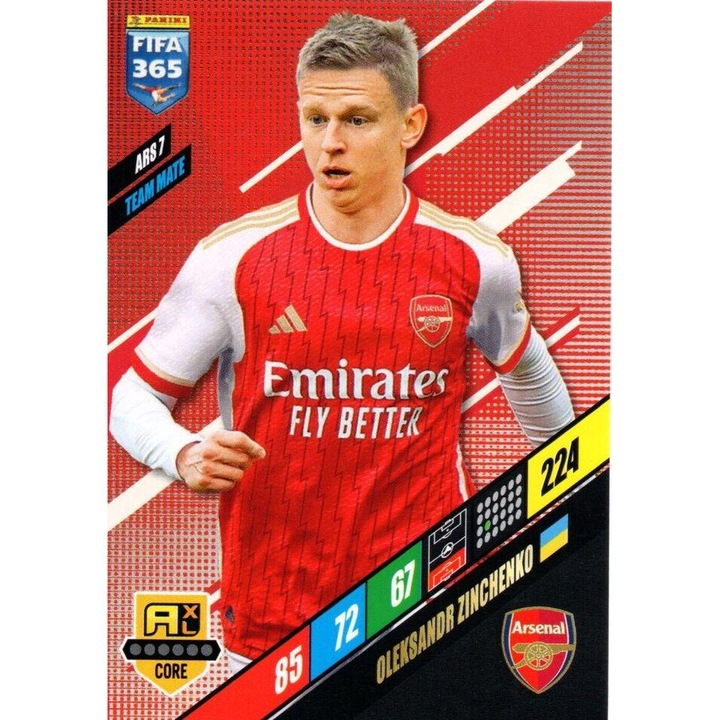 Joc de societate Panini Adrenalyn XL 365 2024 ARS7, card Oleksandr Zinchenko