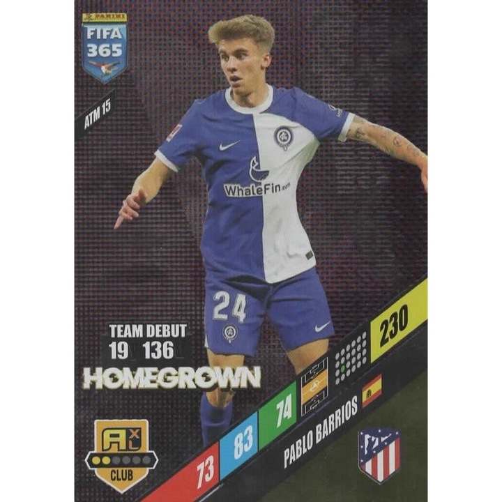 Настолна игра Panini Adrenalyn XL 365 2024 ATM15, Картички Пабло Бариос, Атлетико Мадрид, комплект