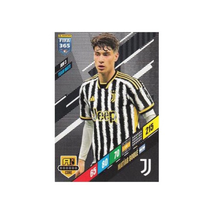 Настолна игра Panini Adrenalyn XL 365 2024 JUV3 Matias Soule, базова карта