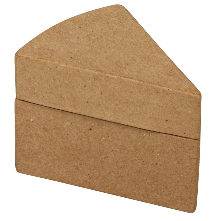 Cutie felie de tort din Papier mache FSC Reciclat 100%, 8x6x5 cm, 2/set, Rayher