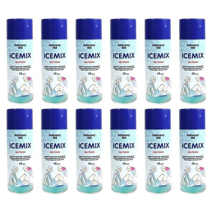 ICEMIX műjég spray, 12 darabos készlet, többszínű