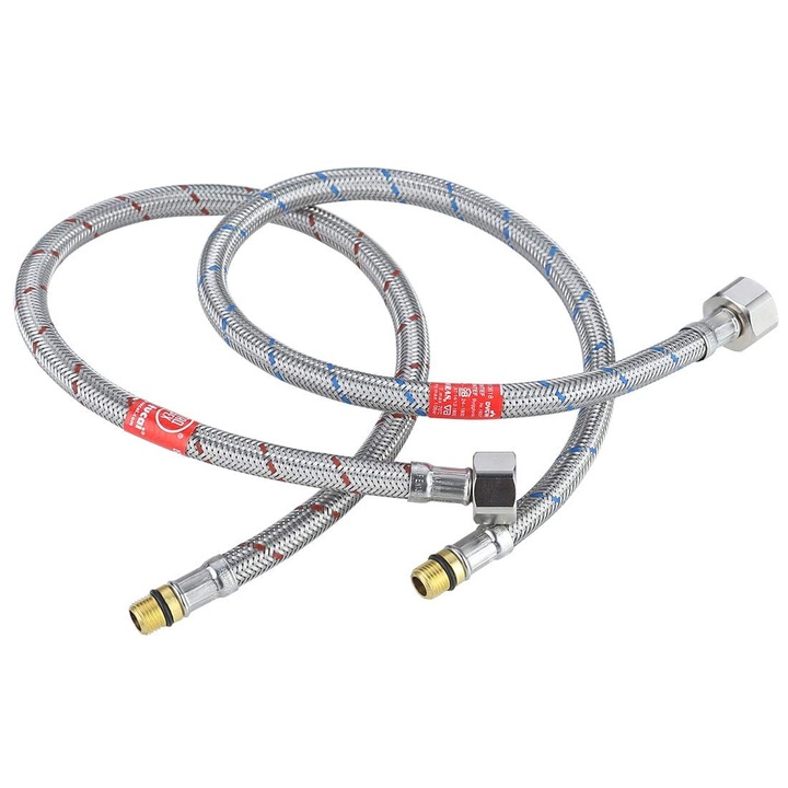 Kufer csatlakozócső, rozsdamentes acél, 50 cm