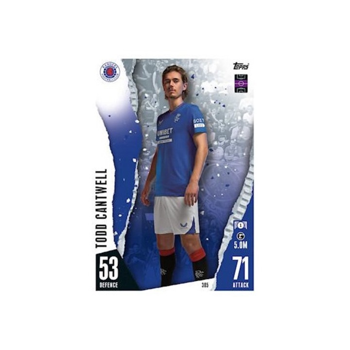 Card jocuri de societate, Topps, Match Attax 2023/24, Todd Cantwell, Rangers FC