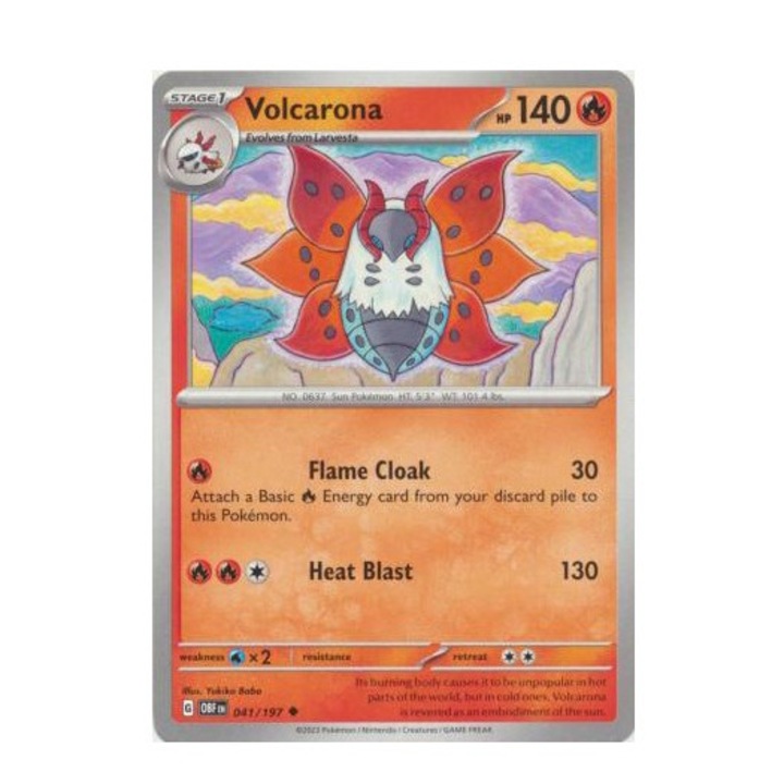 Настолна игра Pokemon Obsidian Flames 041/197 Volcarona Необичайна