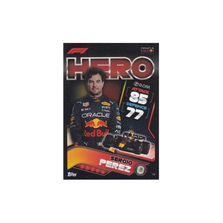 Настолна игра Topps Turbo Attax 2022 16 Серхио Перес, Red Bull Racing
