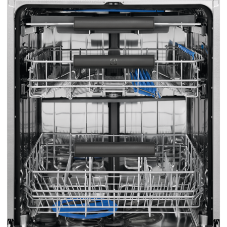 Masina de spalat vase semi-incorporabila Electrolux ESI8550ROX, 15 seturi, 6 programe, Motor inverter, GlassCare, SoftGrip, AirDry, Afisaj digital, Clasa D, 60 cm, Inox