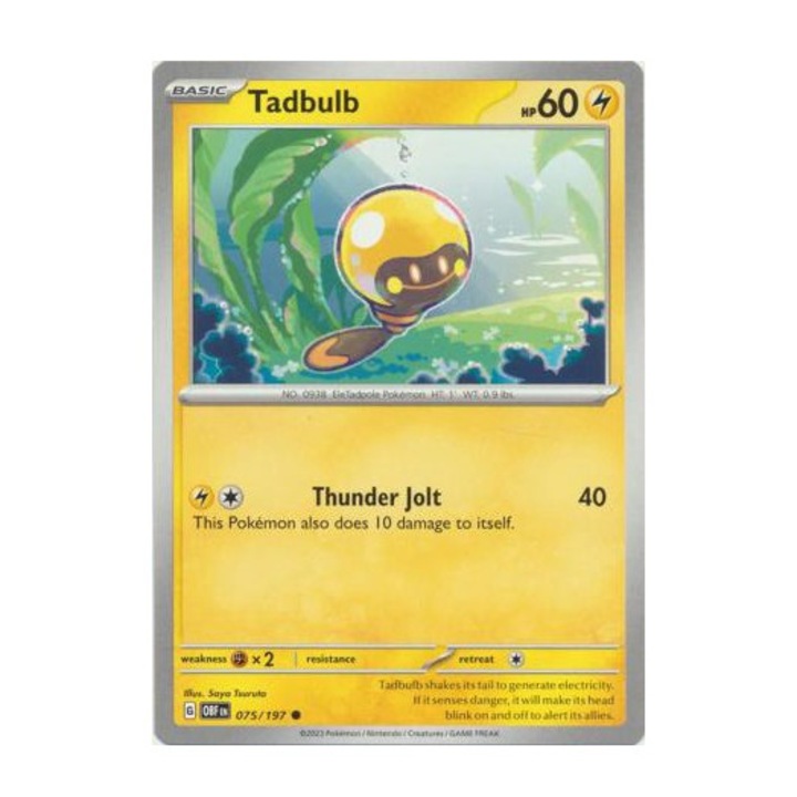 Carte de joc Pokemon Obsidian Flames 075/197 Tadbulb Common