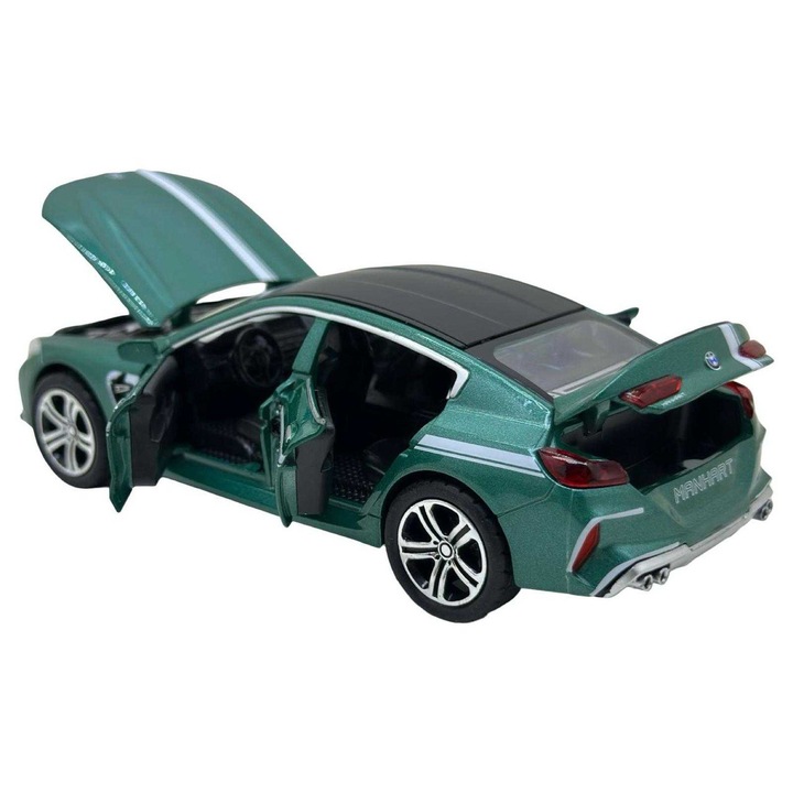 Macheta metal BMW Manhart MHB 800 scara 1:32 - cu lumini, sunete, usi si capota care se deschid