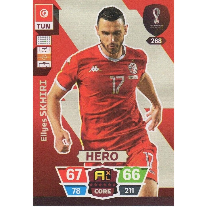 Cupa Mondiala Qatar 2022 268 Ellyes Skhiri Panini Adrenalyn XL