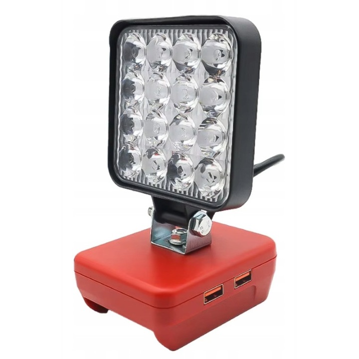 MOTO LED фенер, 16 диода, 3900lm, бял, 10-30V, наклон 145°