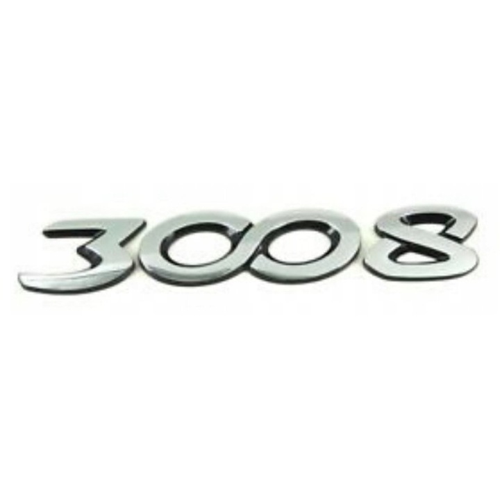 Autóembléma MOTO Peugeot 3008, ezüst