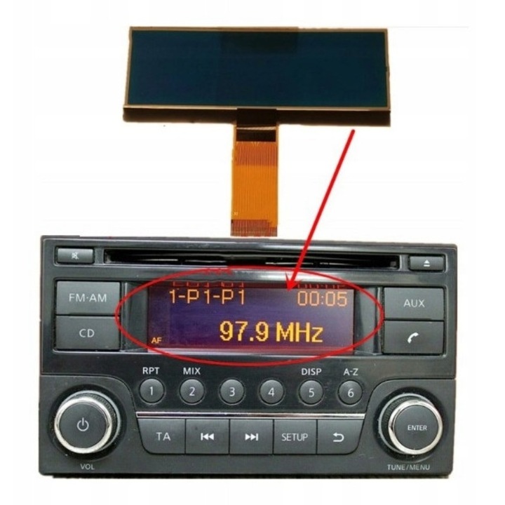 LCD kijelzős autórádió MOTO, Daewoo/Nissan modellekhez