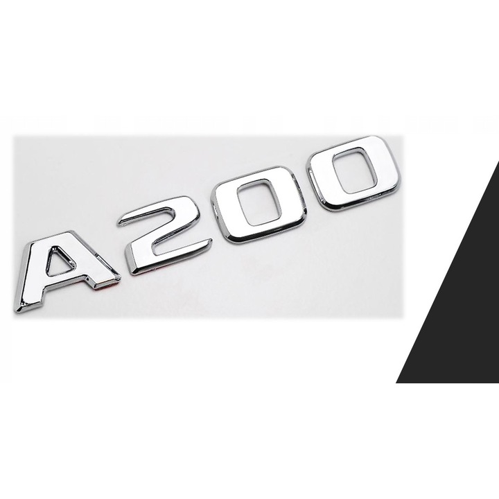 Emblema auto MOTO, pentru Mercedes A200, 20mm, crom