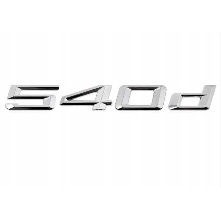 Emblema auto MOTO, "540d", pentru BMW, crom
