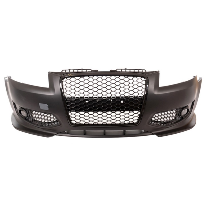 Bara frontala RS3 cu grill si halogen pentru Audi A3 8P, 2005-2008, negru lucios