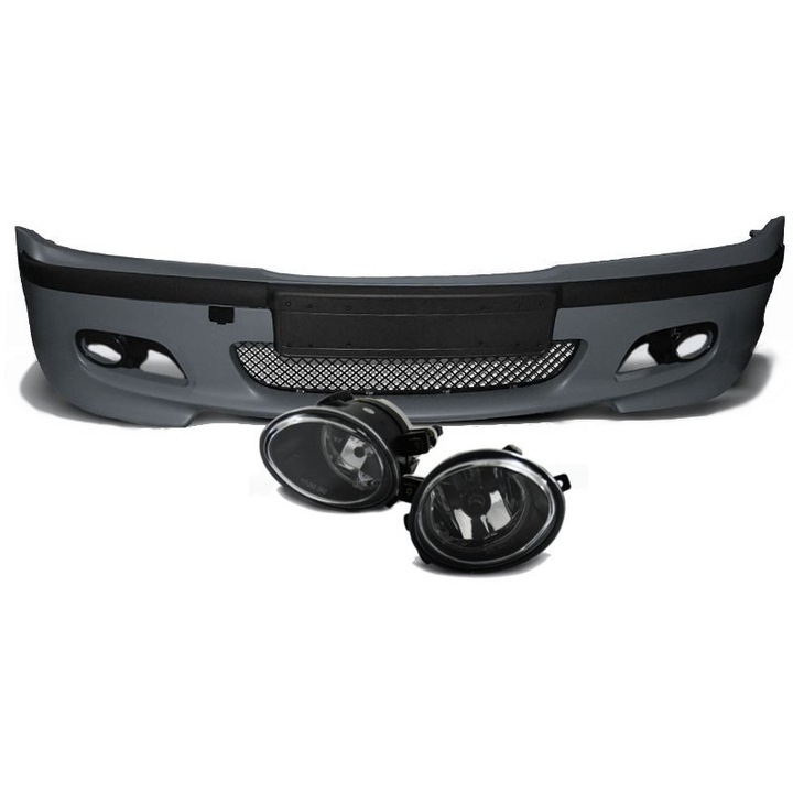 НОВА ПРЕДНА БРОНЯ BMW E46 M ПАКЕТ + ХАЛОГЕННИ СВЕТЛИНИ