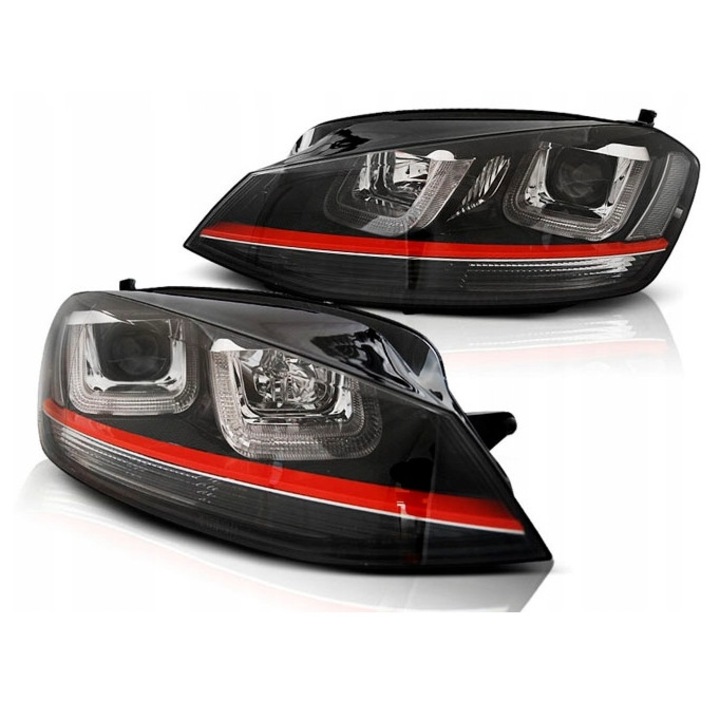 LED рефлектори Sonar за VW Golf VII 2012-2017, H1, H7 фасунги, Електрическо регулиране