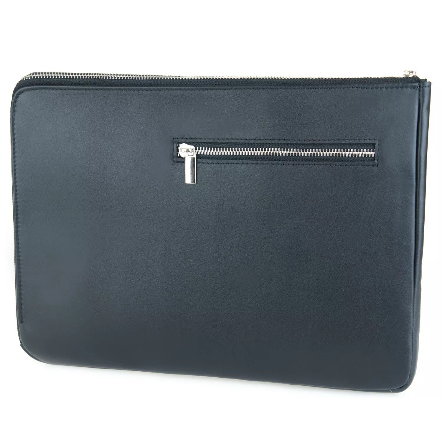 Geanta laptop Stefania Bart, piele naturala, negru, 1 compartiment, 35x28x6cm