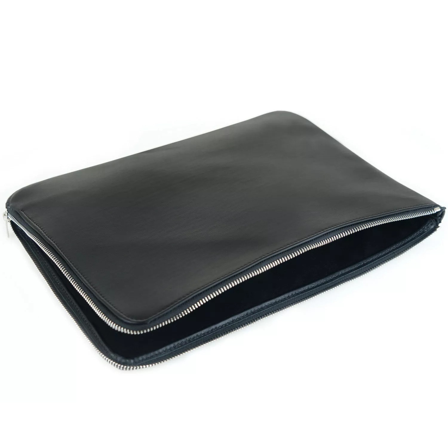 Geanta laptop Stefania Bart, piele naturala, negru, 1 compartiment, 35x28x6cm
