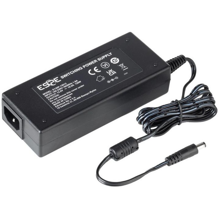 eSPe E120P-12012-211 tápegységek, 12V, 10A, 120W, 100-240V, kábellel