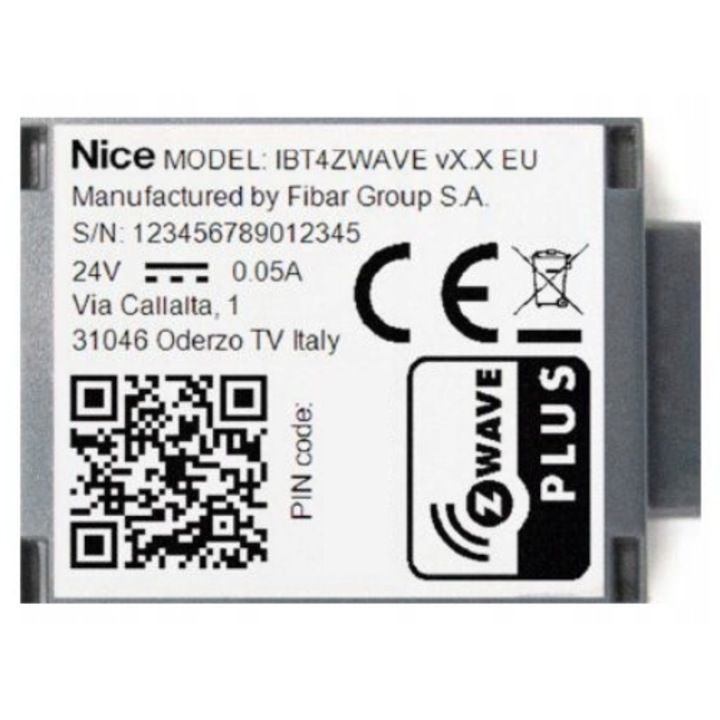 Interfata NICE IBT4ZWAVE, BiDi