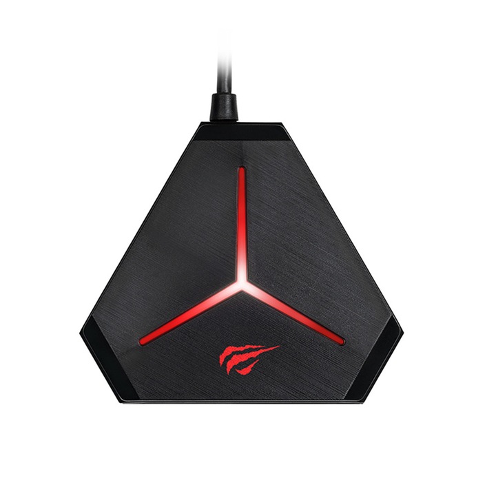 Docking Station, 6xUSB A, 2X Jack 3.5mm, 1xMicro-SD, NEgru/Rosu