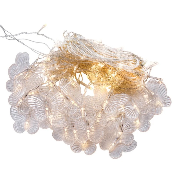 YANYXR LED pillangó fényfüzér 1.5x0.5m vízálló többszínű
