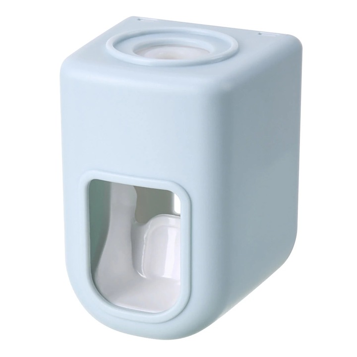 Dispenser pasta de dinti automat YANYXR, fara gauri, adeziv, roz 9x6.5x6cm