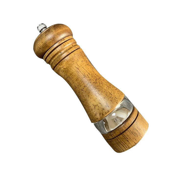 YANYXR kézi borsőrlő, fa, gumi, akril, kerámia, 20cm