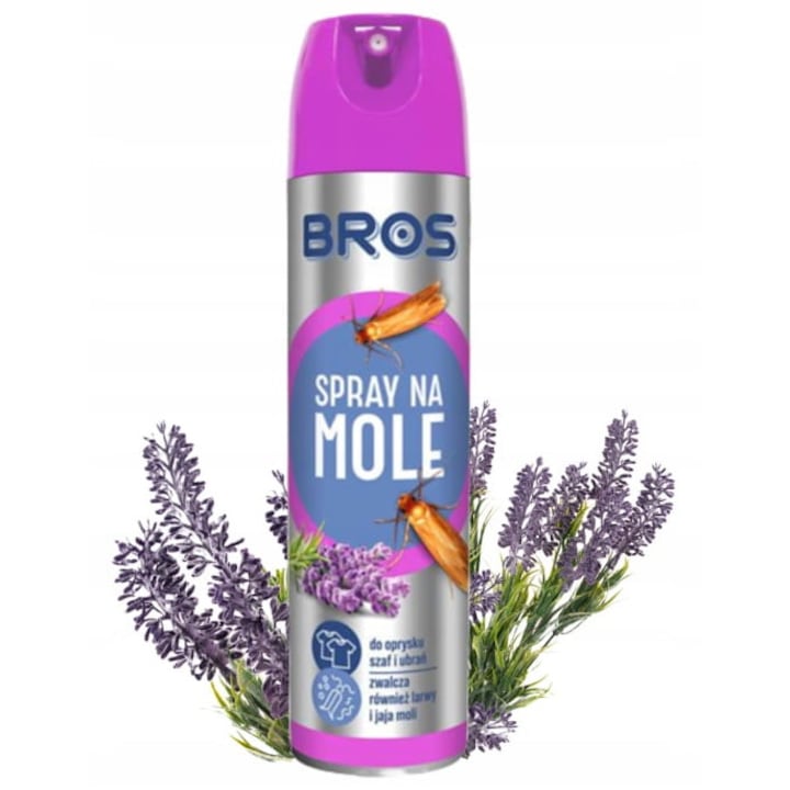 Spray insecticid BROS 150ml, protectie imbracaminte, lavanda, aerosol