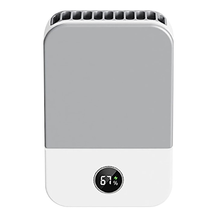 YANYXR hordozható ventilátor fehér-kék 78x118x38mm USB újratölthető
